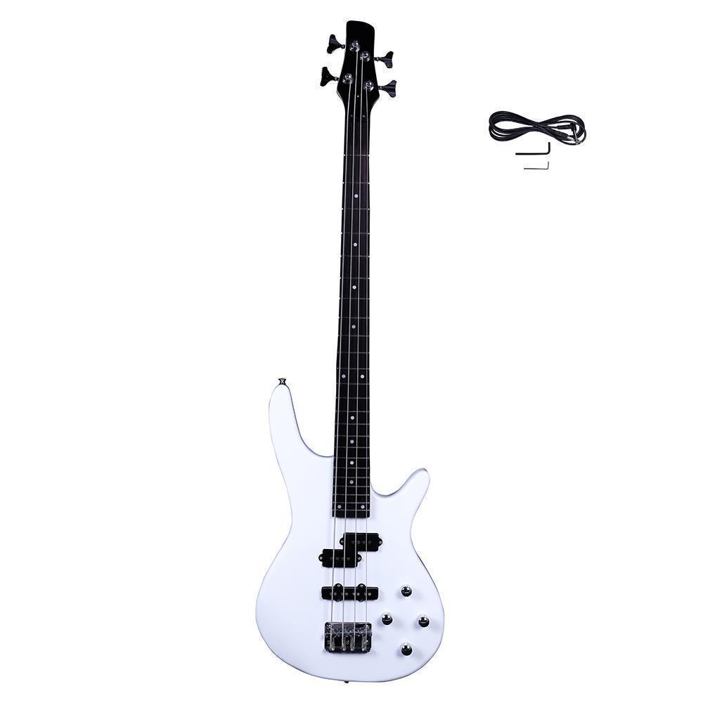 Color:White:New 6 Colors School Band 4 Strings Electric Guitar Bass School Band