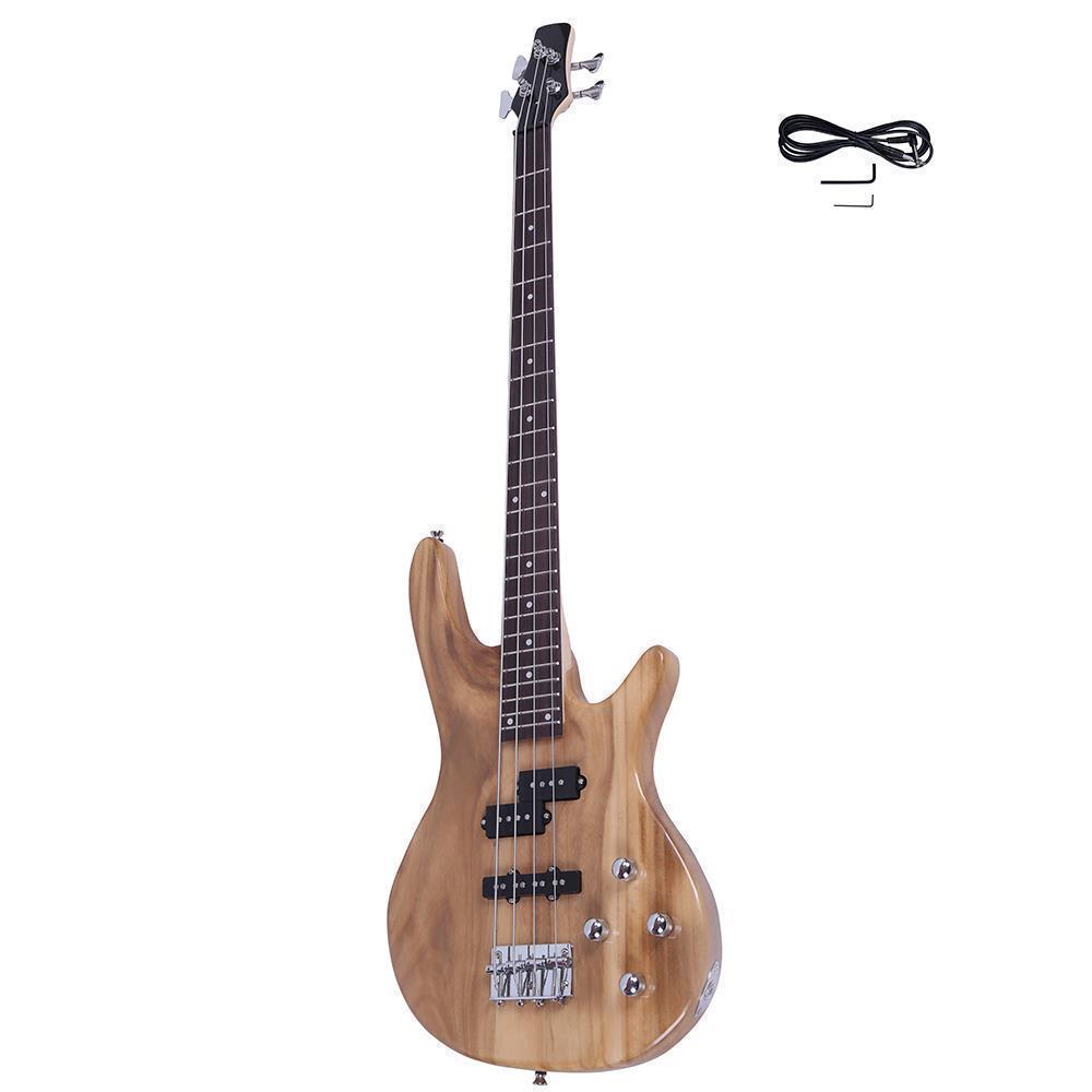 Color:Natural:New 6 Colors School Band 4 Strings Electric Guitar Bass School Band