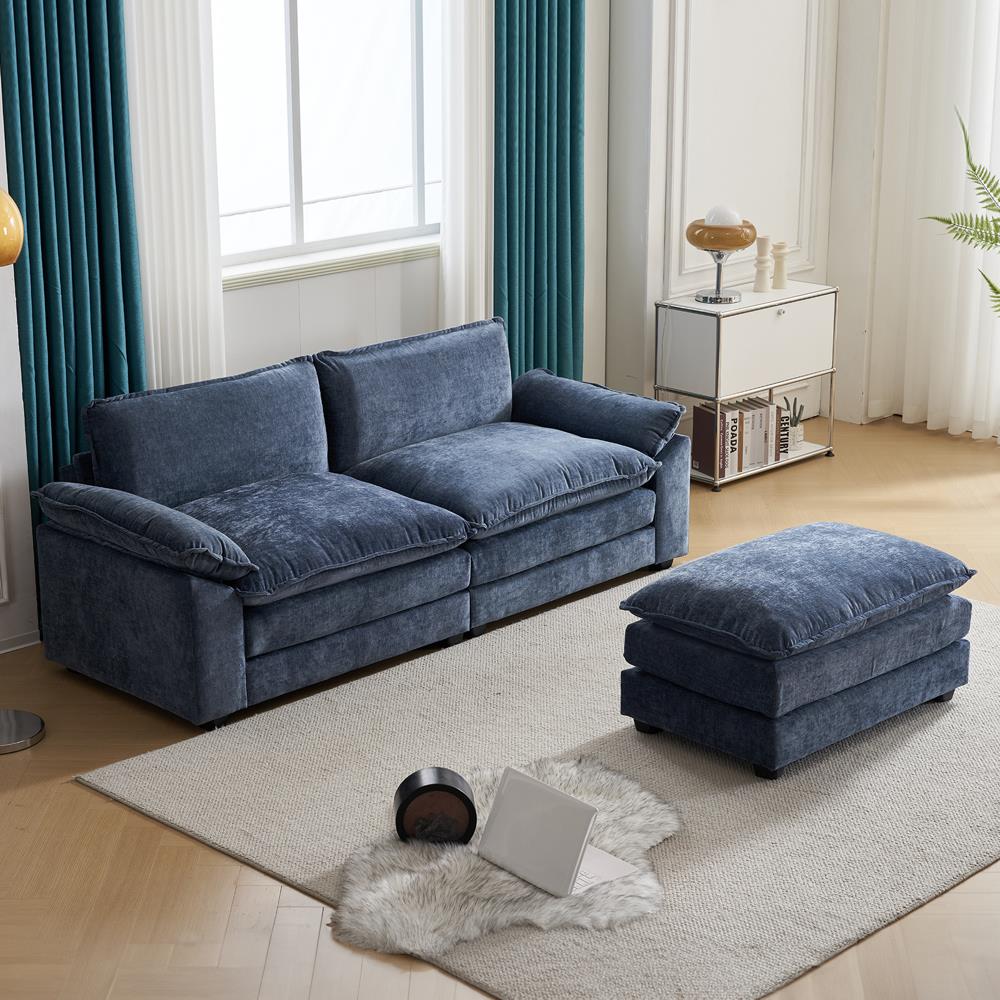 85 Inch Convertible Sectional Sofa Set 2 Seats Loveseat Sofa Couch Living Room - Picture 21 of 21