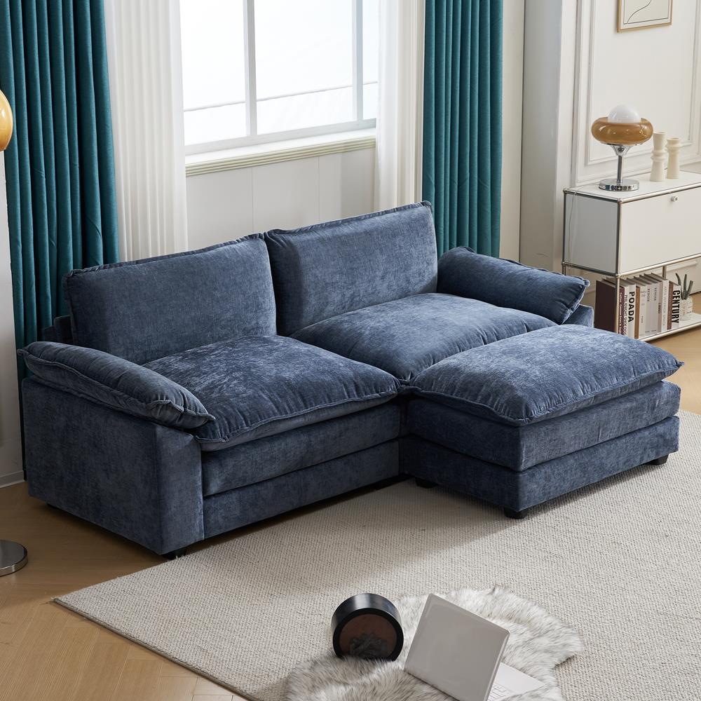 85 Inch Convertible Sectional Sofa Set 2 Seats Loveseat Sofa Couch Living Room - Picture 20 of 21