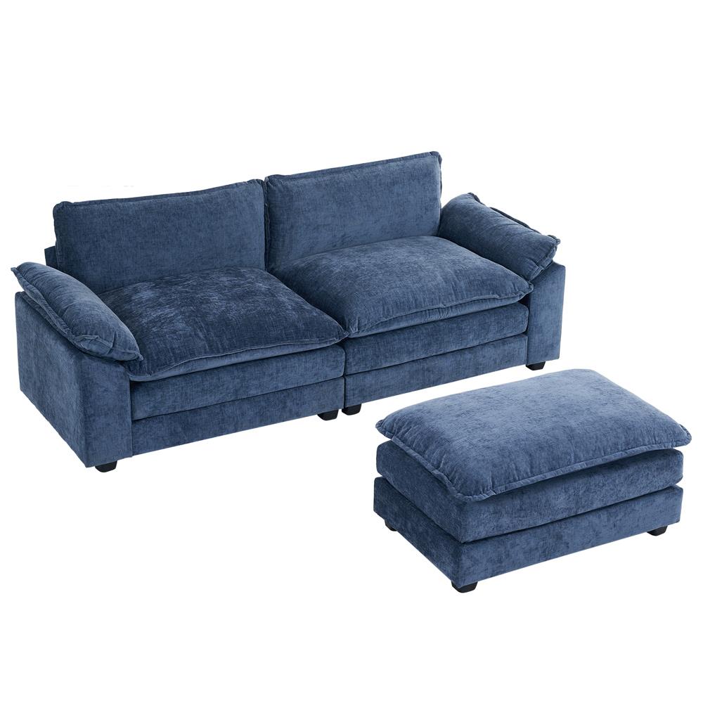 85 Inch Convertible Sectional Sofa Set 2 Seats Loveseat Sofa Couch Living Room - Picture 17 of 21