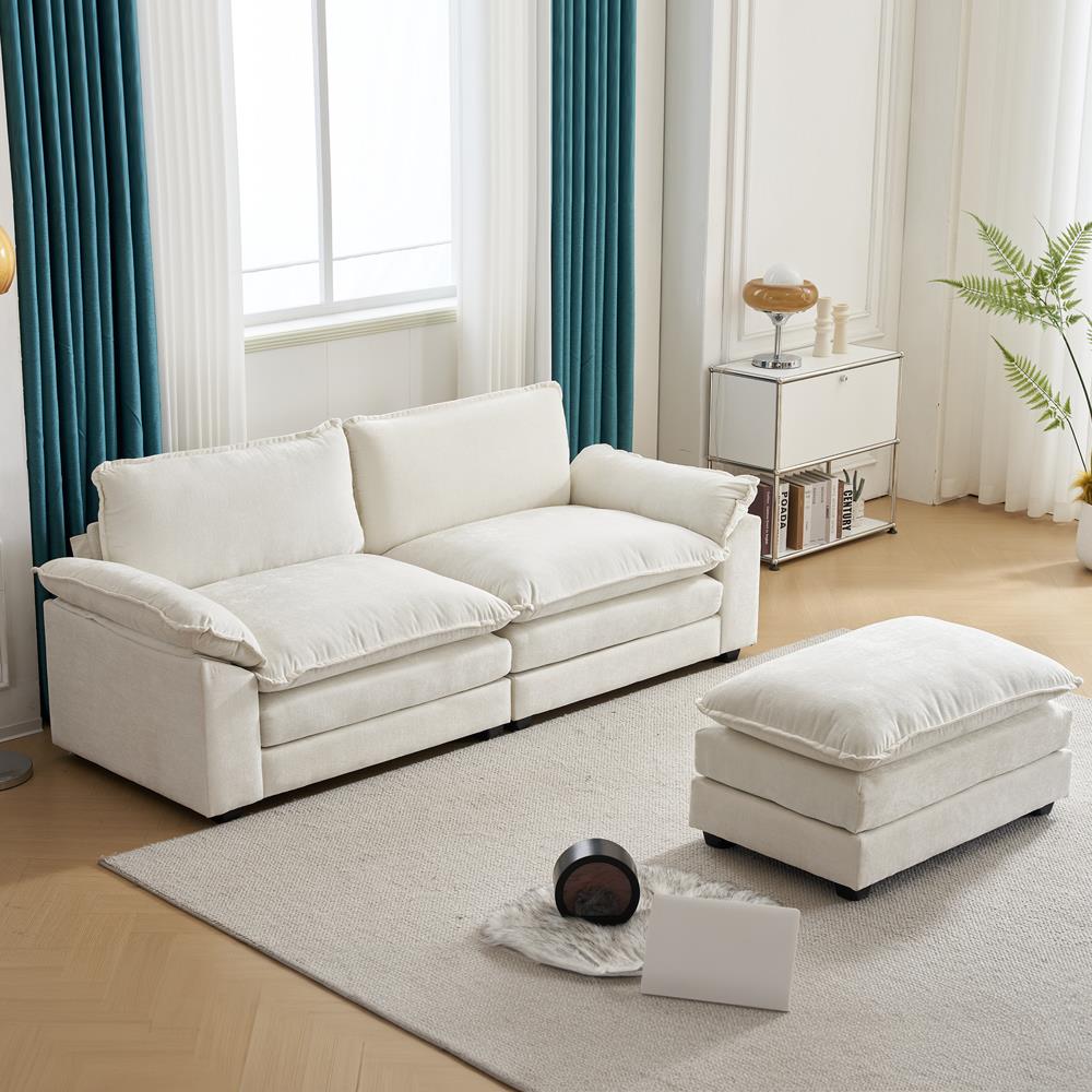 85 Inch Convertible Sectional Sofa Set 2 Seats Loveseat Sofa Couch Living Room - Picture 14 of 21
