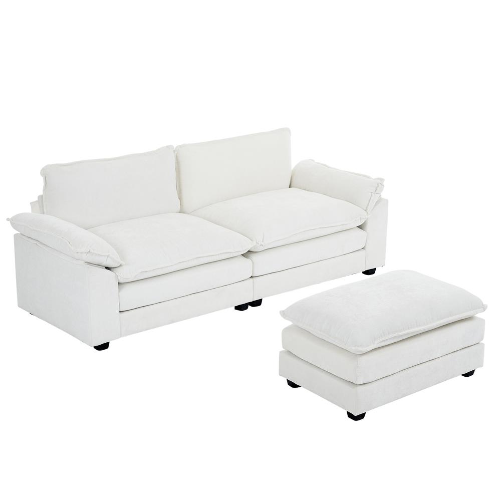 85 Inch Convertible Sectional Sofa Set 2 Seats Loveseat Sofa Couch Living Room - Picture 10 of 21