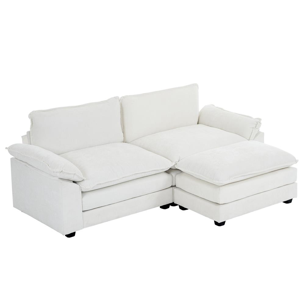 85 Inch Convertible Sectional Sofa Set 2 Seats Loveseat Sofa Couch Living Room - Picture 8 of 21
