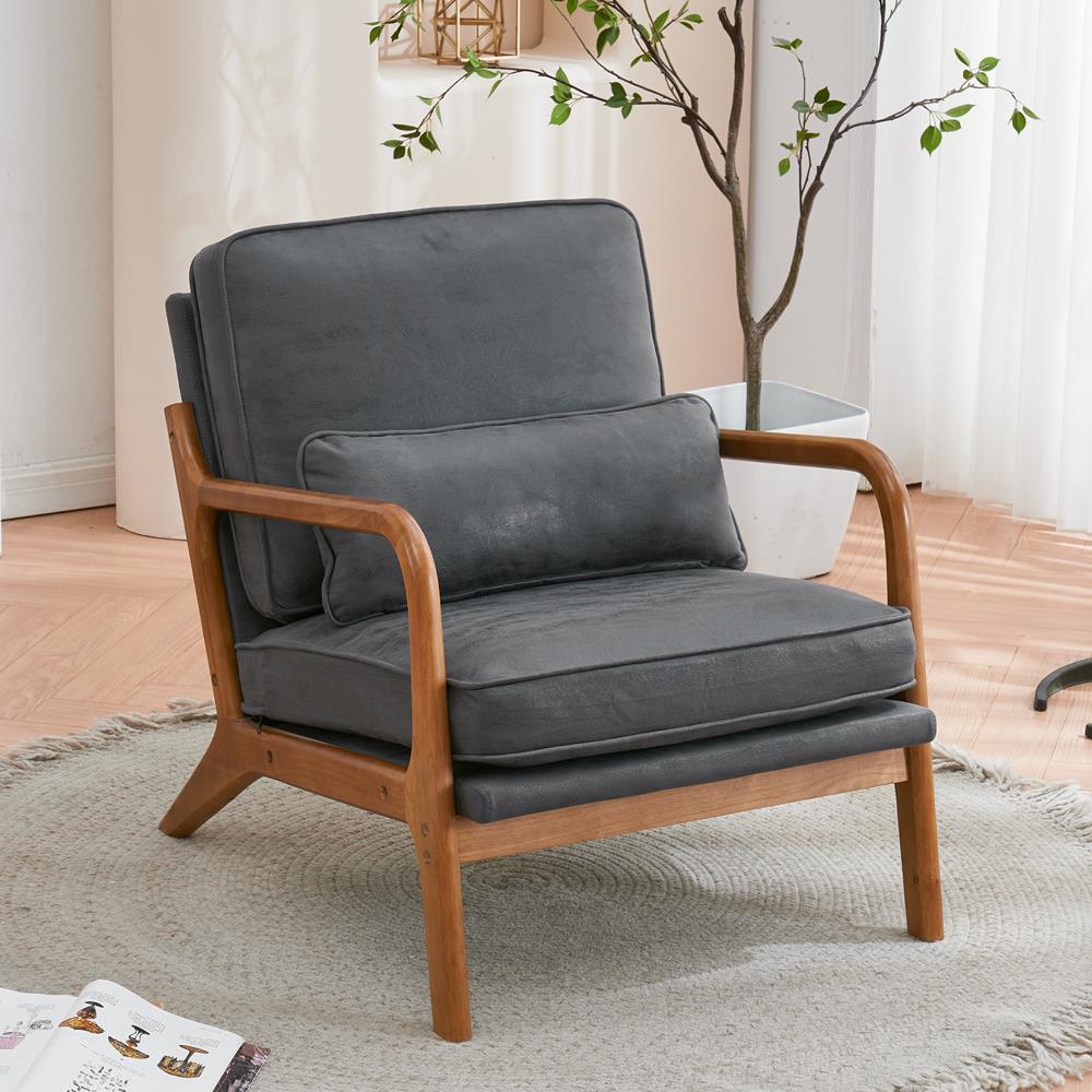 FCH 3 Color Accent Chair Armchair Comfy Soft Upholstered Single Lounge Sofa - Picture 19 of 19