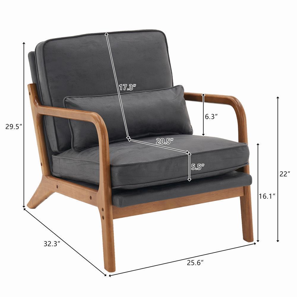 FCH 3 Color Accent Chair Armchair Comfy Soft Upholstered Single Lounge Sofa - Picture 18 of 19