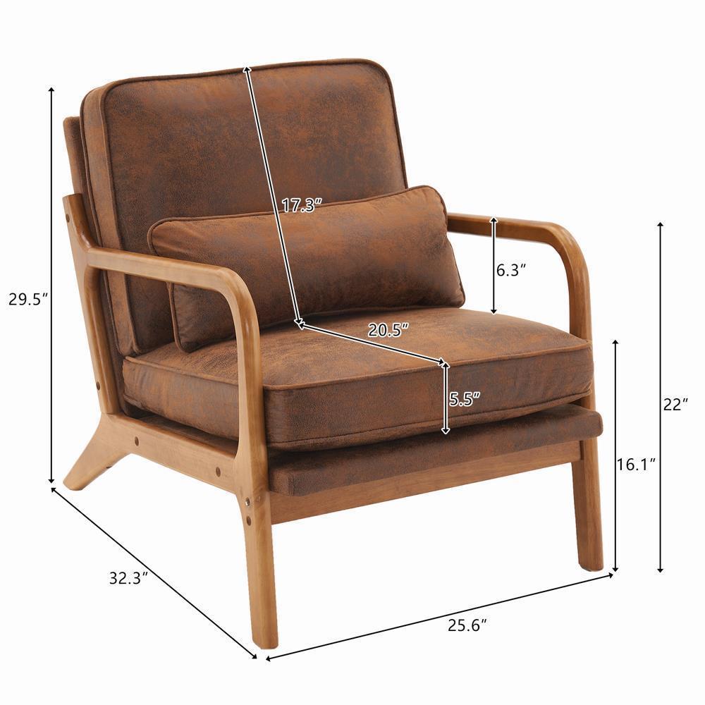 FCH 3 Color Accent Chair Armchair Comfy Soft Upholstered Single Lounge Sofa - Picture 12 of 19