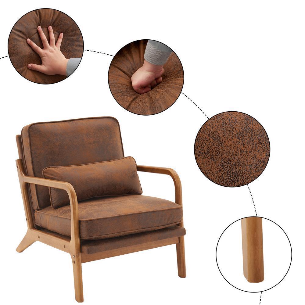 FCH 3 Color Accent Chair Armchair Comfy Soft Upholstered Single Lounge Sofa - Picture 9 of 19
