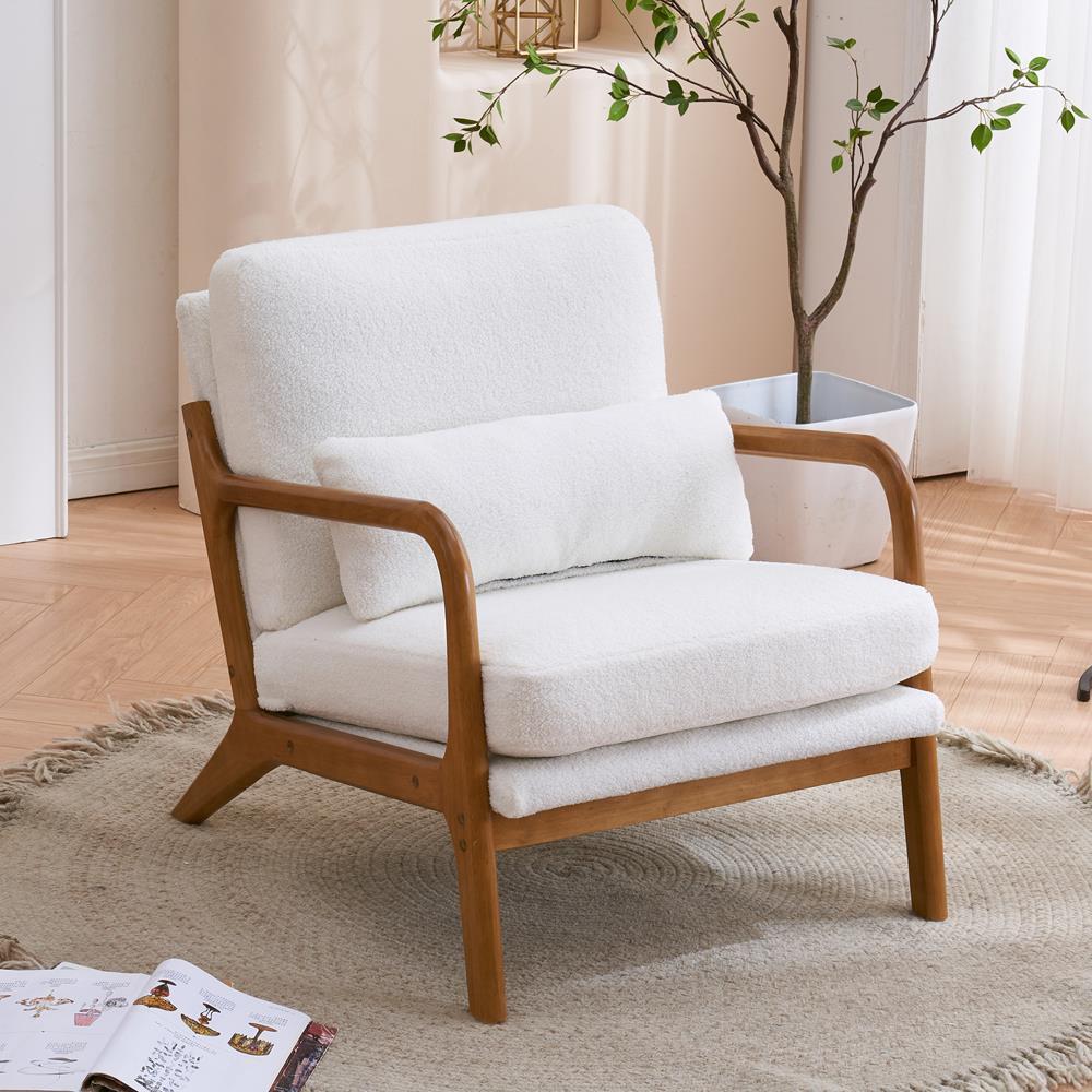 FCH 3 Color Accent Chair Armchair Comfy Soft Upholstered Single Lounge Sofa - Picture 7 of 19