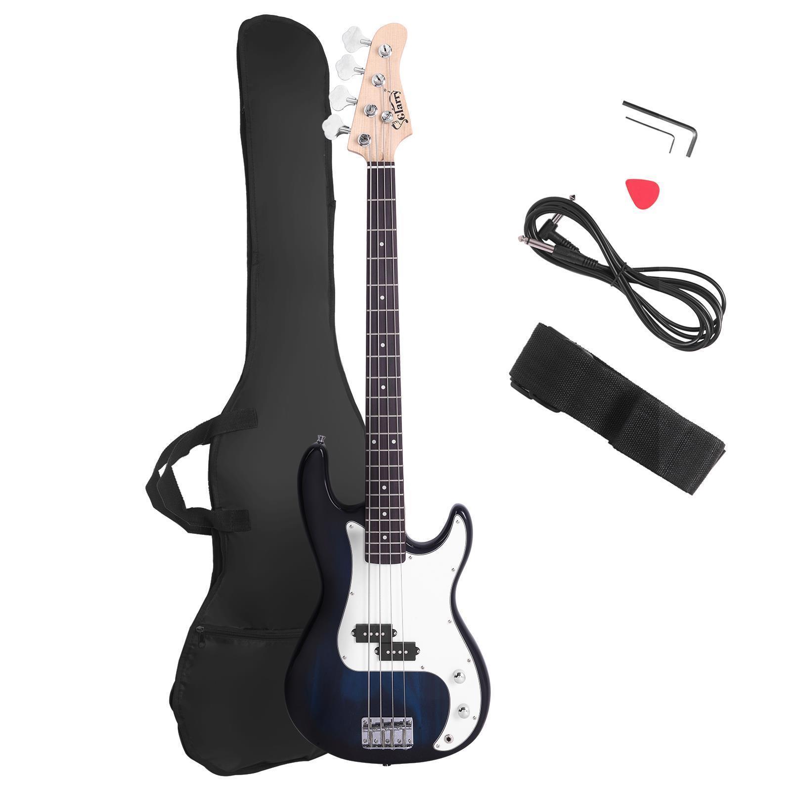 Wholesale Electric Guitar Beginner Kit Rosewood Fingerboard 4 Strings Bass  Accessories With Audio Picks Strap Guitar Bag Cable Wrench A set of sunset  color From China