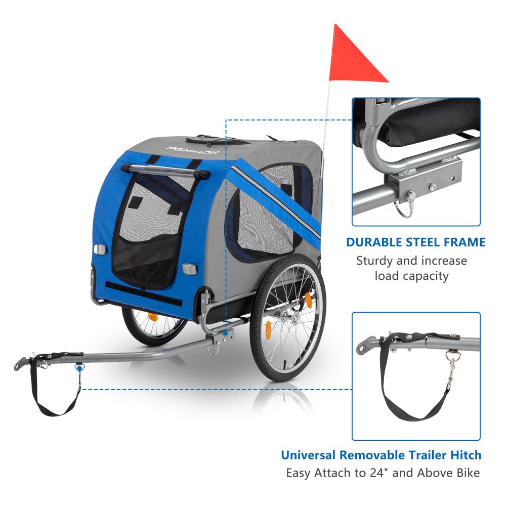 Folding Pet Bike Trailer Dog Cat Bicycle Carrier Cart Stroller Jogging