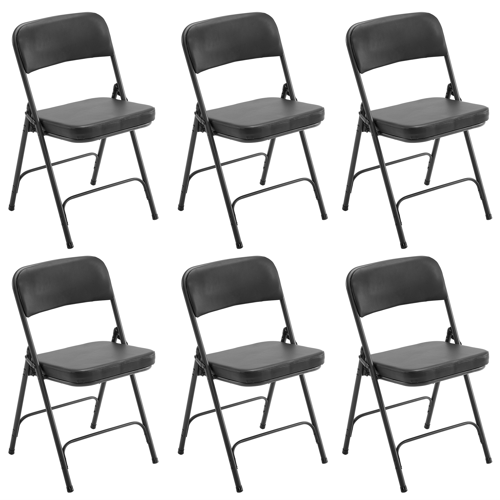 2 4 6pcs Commercial Metal Folding Chairs Padded Seat Stackable Picnic Party