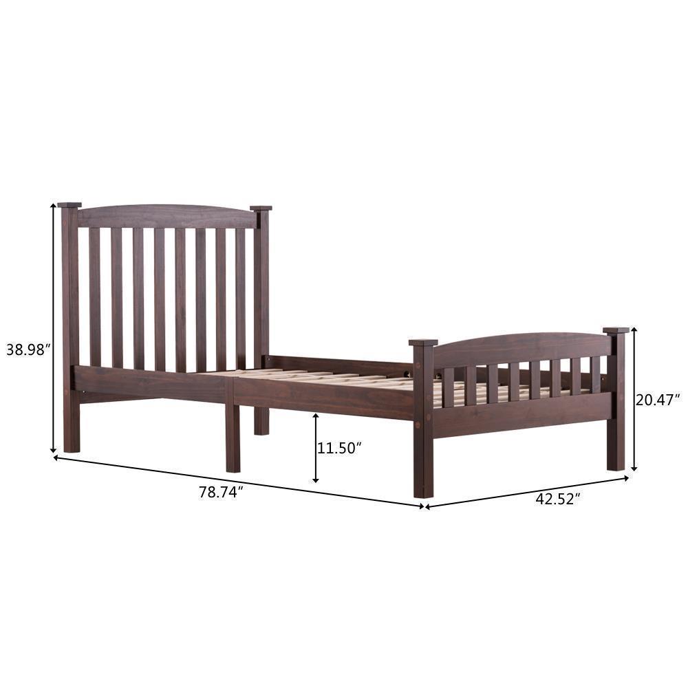 Foundation W/wood Slats Walnut