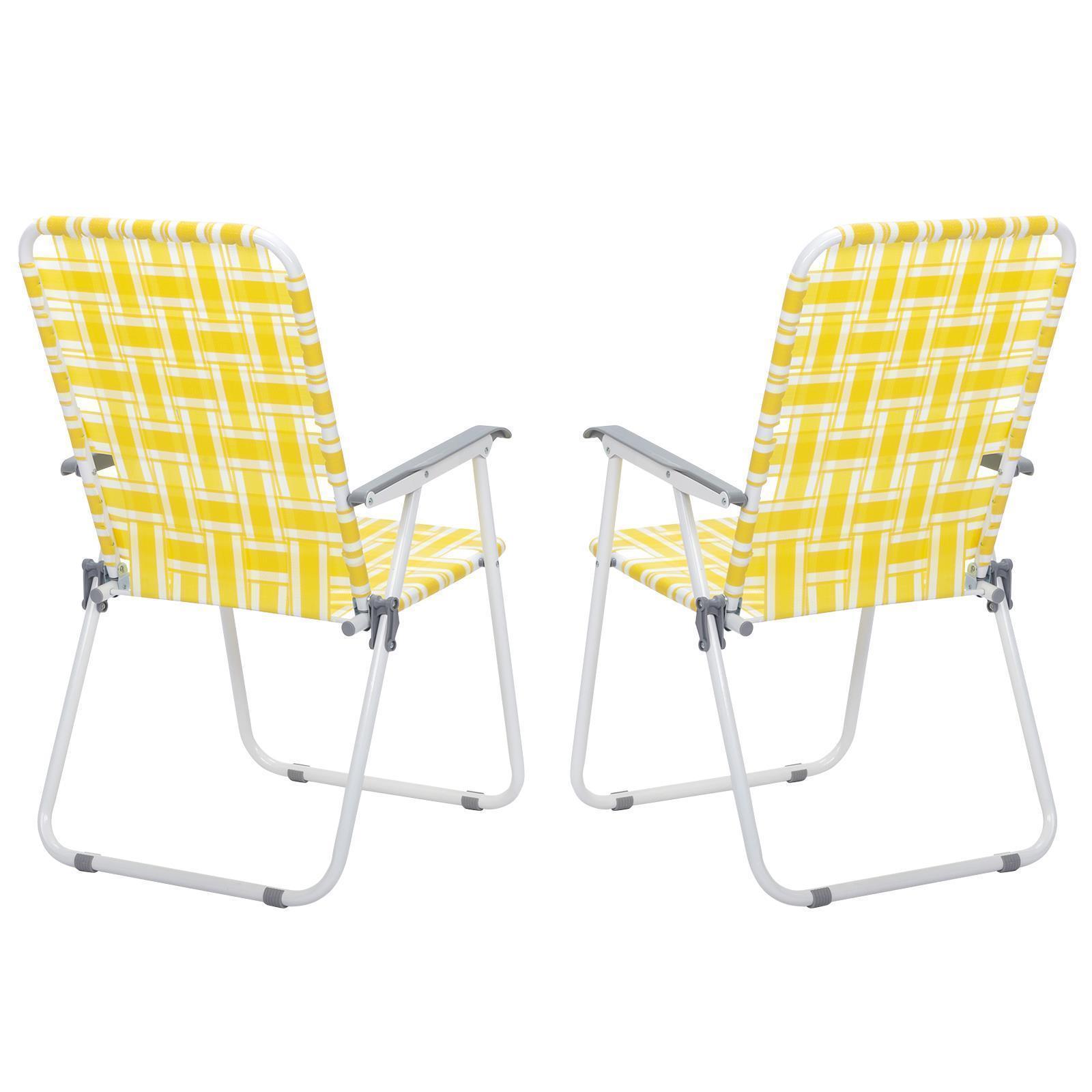 2 Pack Folding Web Chair Beach Chair Lawn Patio Webbed Strap Furniture - Picture 14 of 14