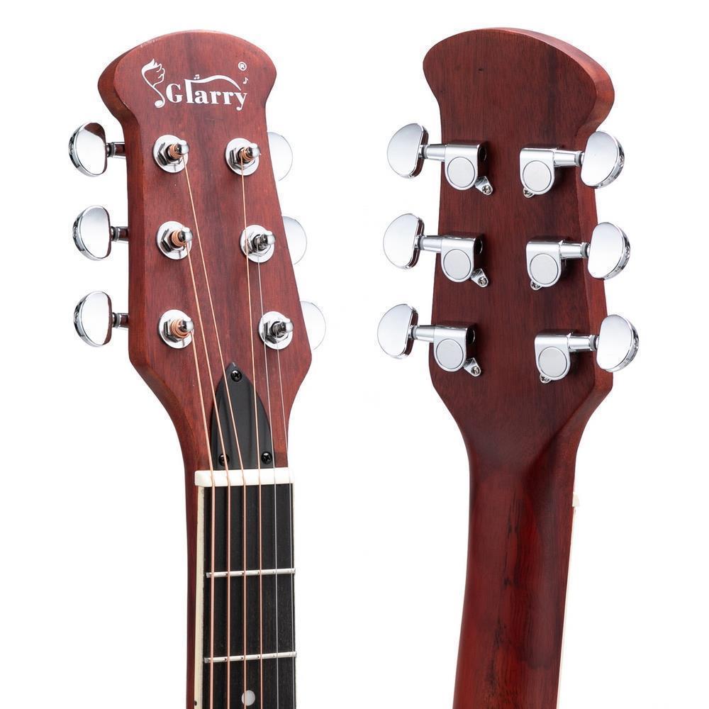 Glarry 41 inch Cutaway Acoustic-Electric Guitar EQ with Bag Sunset /Red - Picture 12 of 17