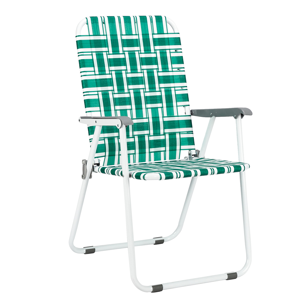 VINGLI Patio Lawn Webbed Folding Chair Set of 1-4 Outdoor Beach Portable  Camping