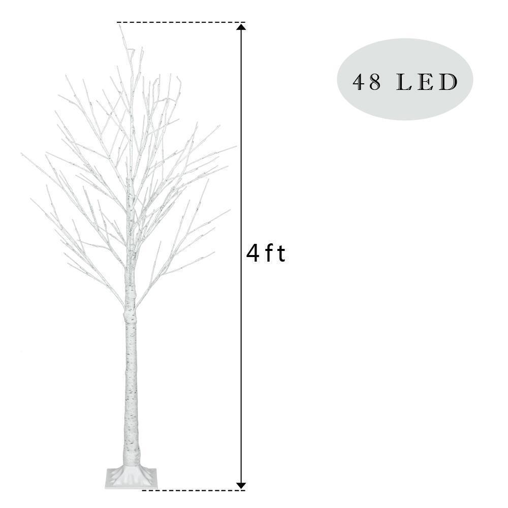 Artificial Birch Twig Tree Christmas Tree 4ft 5ft 6ft Pre Lit LED Xmas Decor - Picture 12 of 14
