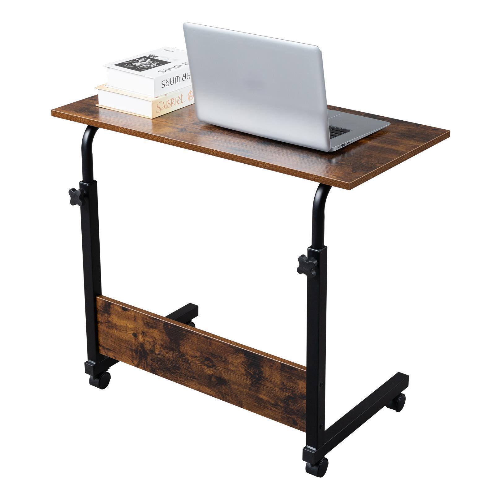 Portable 360° Rolling Mobile Laptop Desk Cart Adjustable Side Computer Table New - Picture 14 of 14