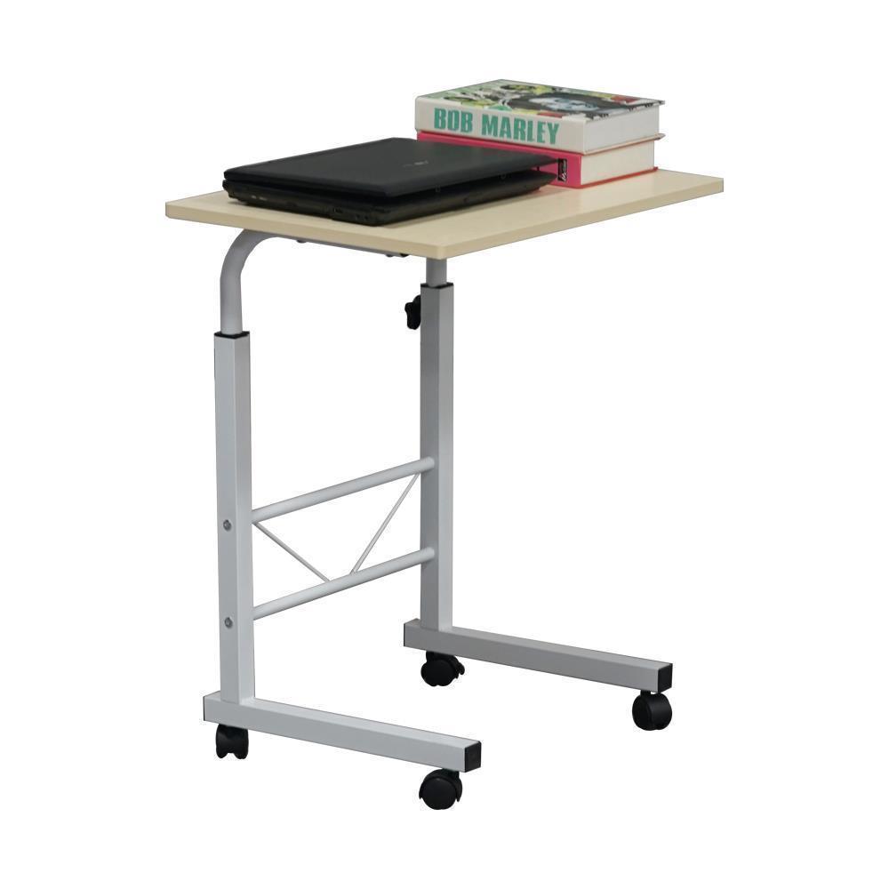Portable 360° Rolling Mobile Laptop Desk Cart Adjustable Side Computer Table New - Picture 8 of 14