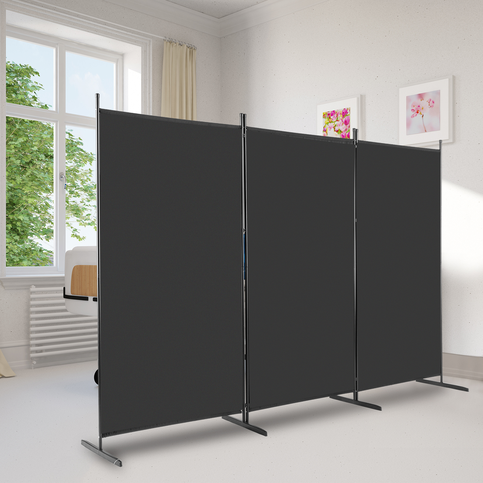 3 Panel Room Divider Folding Privacy Portable Partition Screen for Home Office