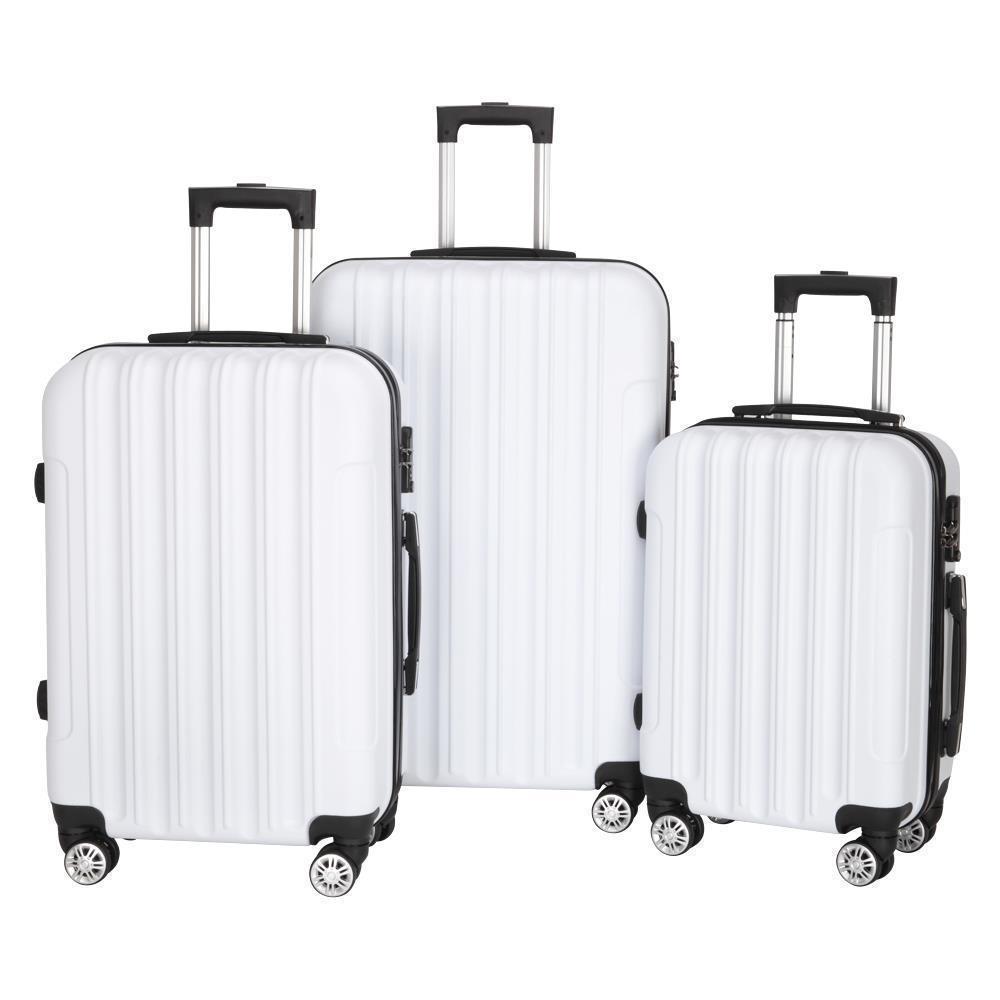 20 24 28" 3pcs Luggage Travel Set Bag ABS Trolley Hard Shell Suitcase w/TSA lock - Picture 29 of 33
