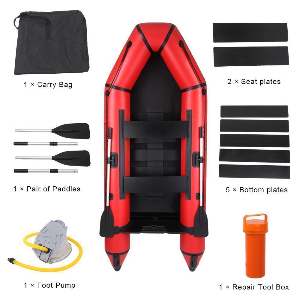 10ft Inflatable Kayak Fishing Tender Inflatable Pontoon Boat 726lb Max Load