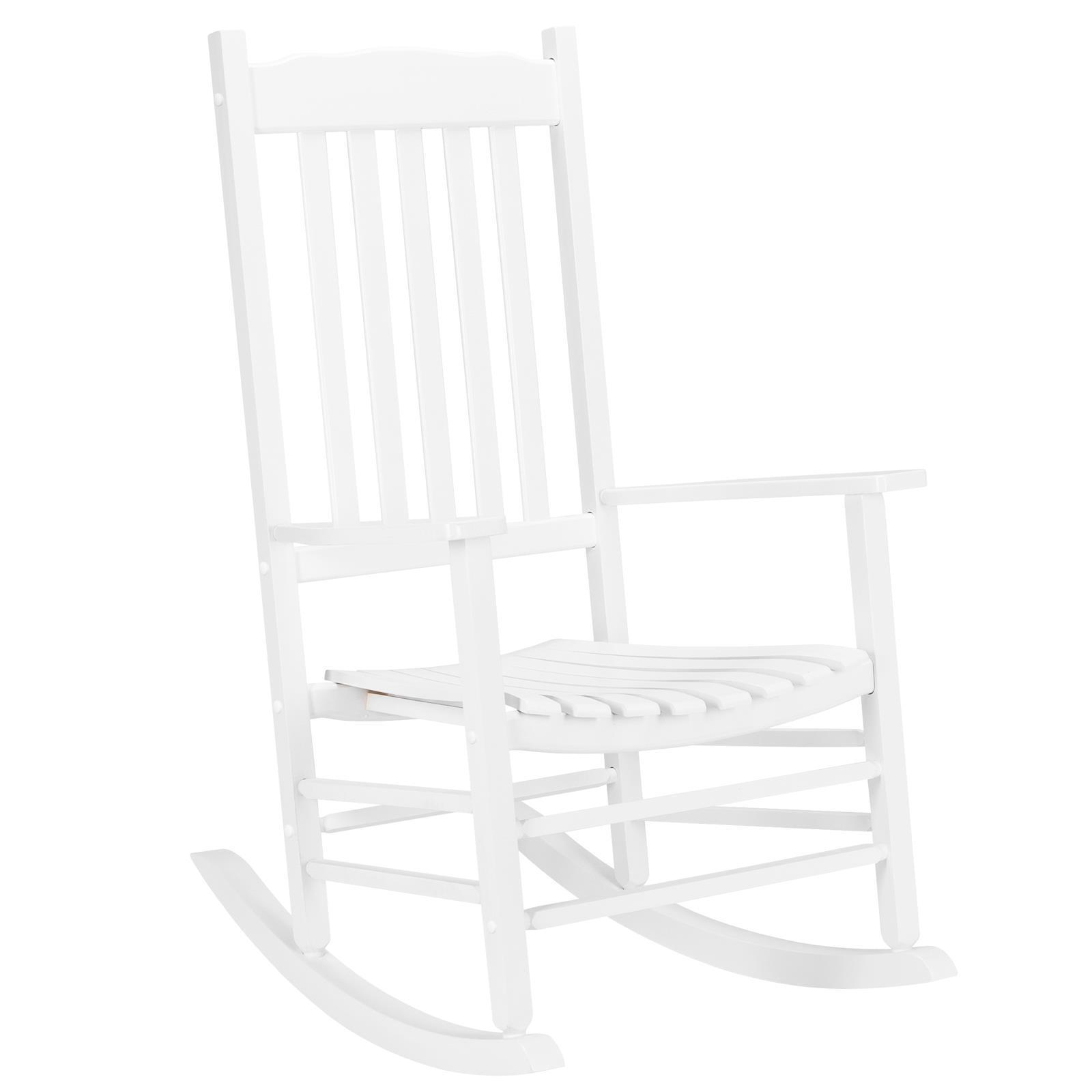 Wooden Rocking Chair Porch Rocker High Back Garden Seat Sofa Indoor Outdoor Teak - Picture 16 of 16