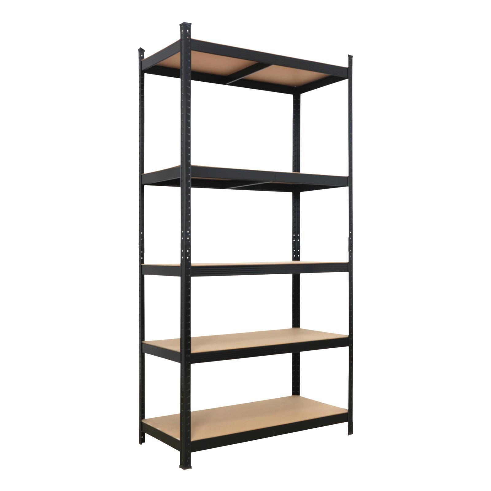 Heavy Duty 5-Tier Storage Shelf Garage Shelving Unit Steel Racking Space Holder