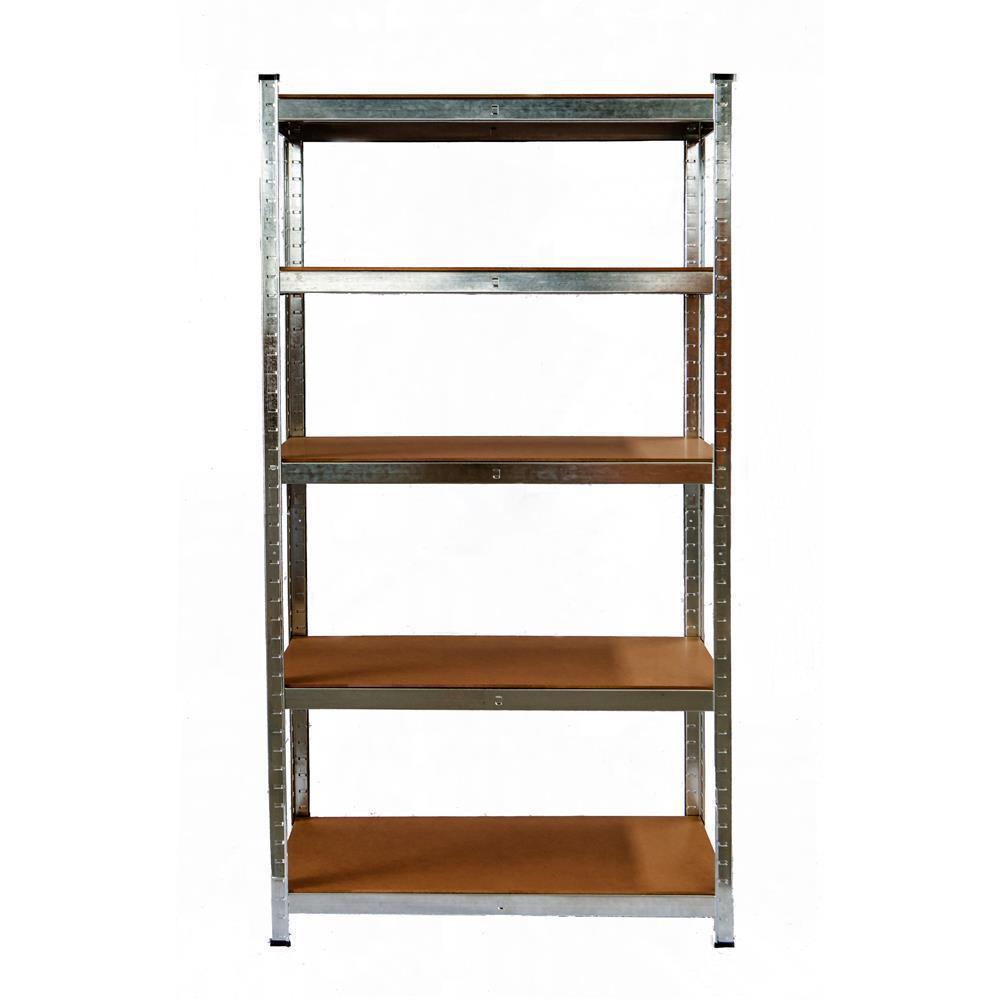 Heavy Duty 5-Tier Storage Shelf Garage Shelving Unit Steel Racking Space Holder