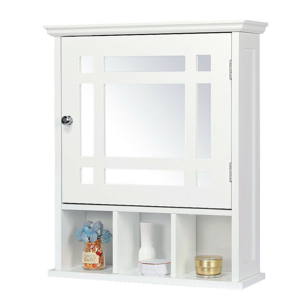 Medicine Cabinets Space Saving Wall Cabinet with Adjustable Towel Rack Shelves