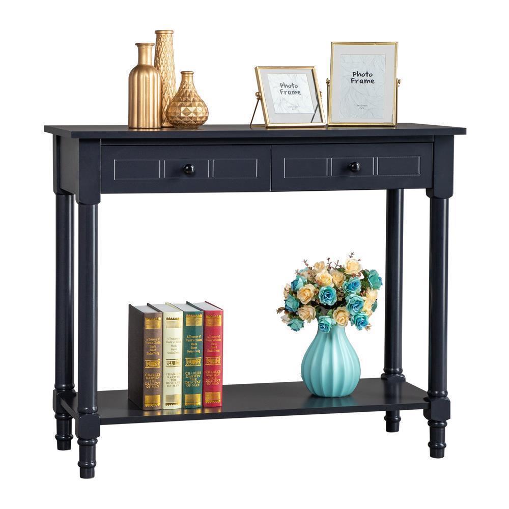 Entry/Sofa Console Table w/2 Drawer and Open Shelf for Entryway Living Room - Picture 18 of 18