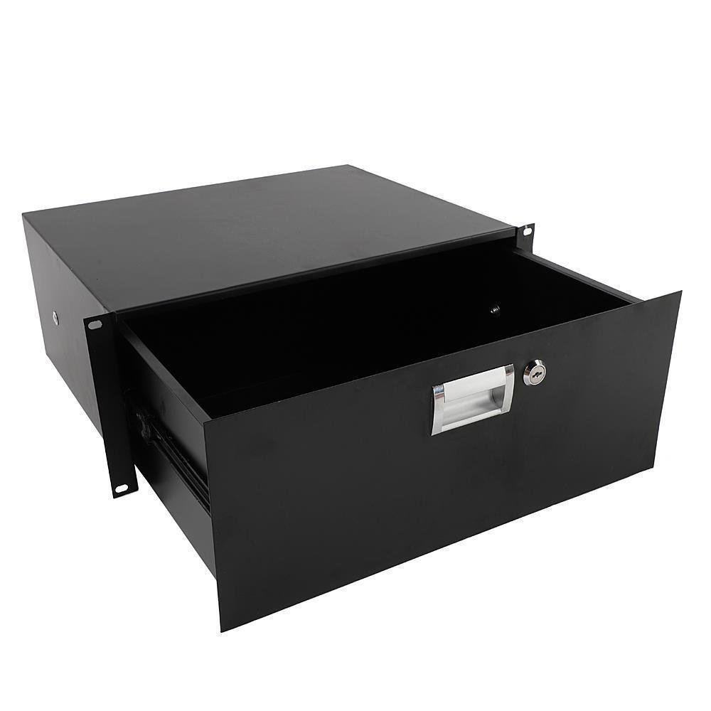 19" Rack Mount 2U 3U 4U Locking Drawer Pro Audio DJ Rack Lock Storage Cabinet - Picture 7 of 8