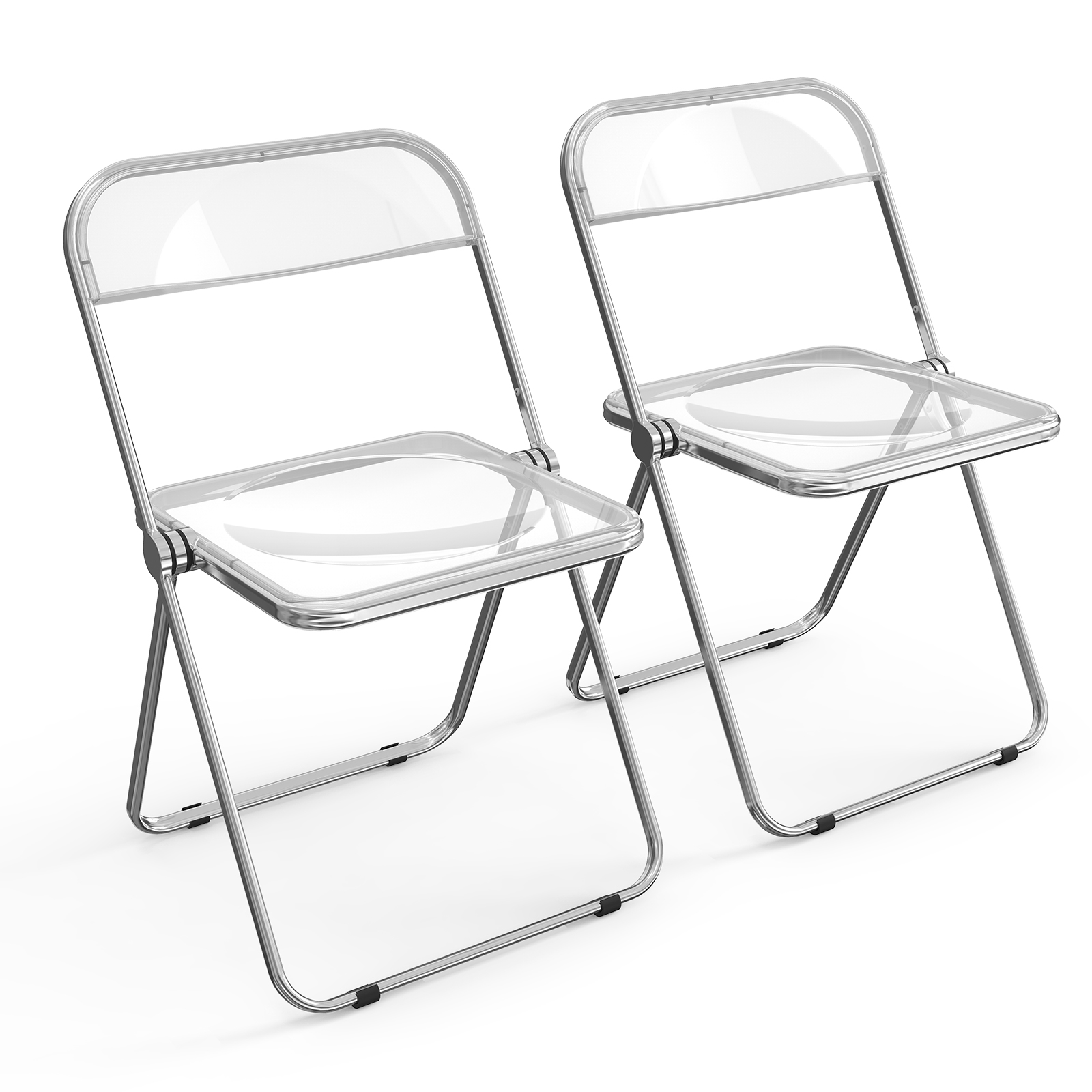 2PCS Plastic Folding Chairs Wedding Party Event Stackable Dining Chair 4 Colors