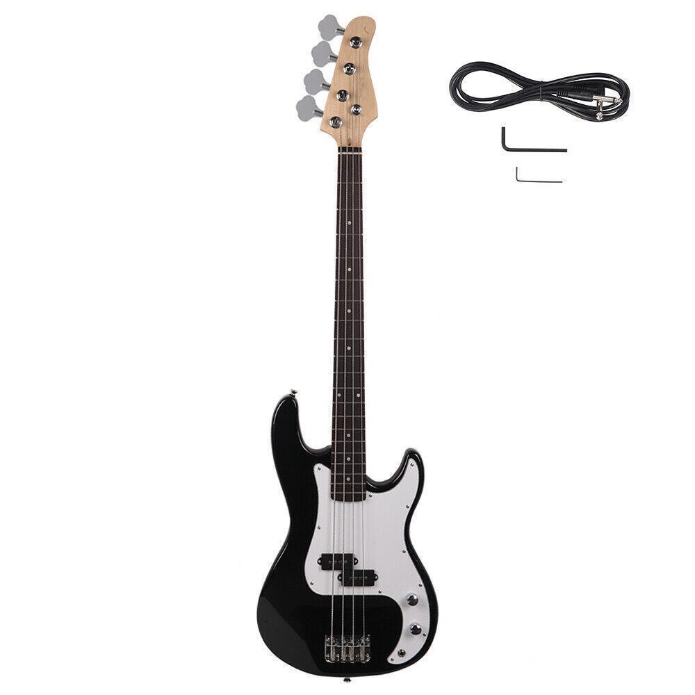 Color:Black:New 4 Strings Right Handed Electric Bass Guitar School Band for Beginner