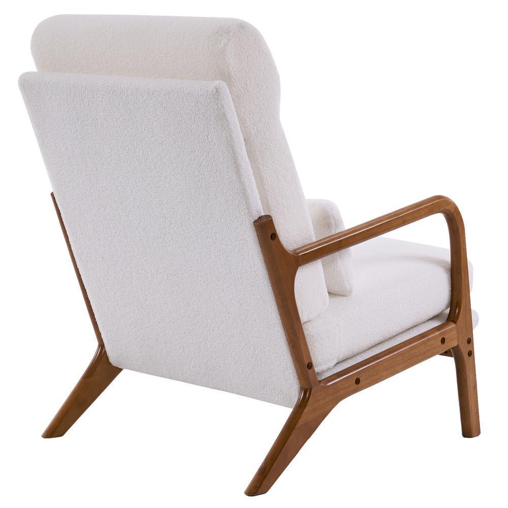 Mid-Century Accent Chair Reading Armchair Upholstered Single Sofa High Back - Picture 48 of 49