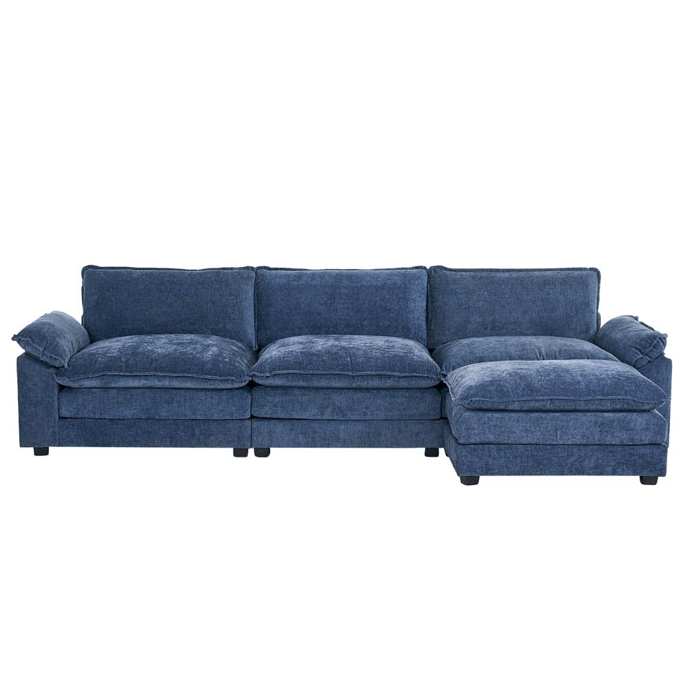 122 Inch Convertible Sectional Sofa Set 3 Seats L-Shaped Sofa Couch Living Room - Picture 17 of 22