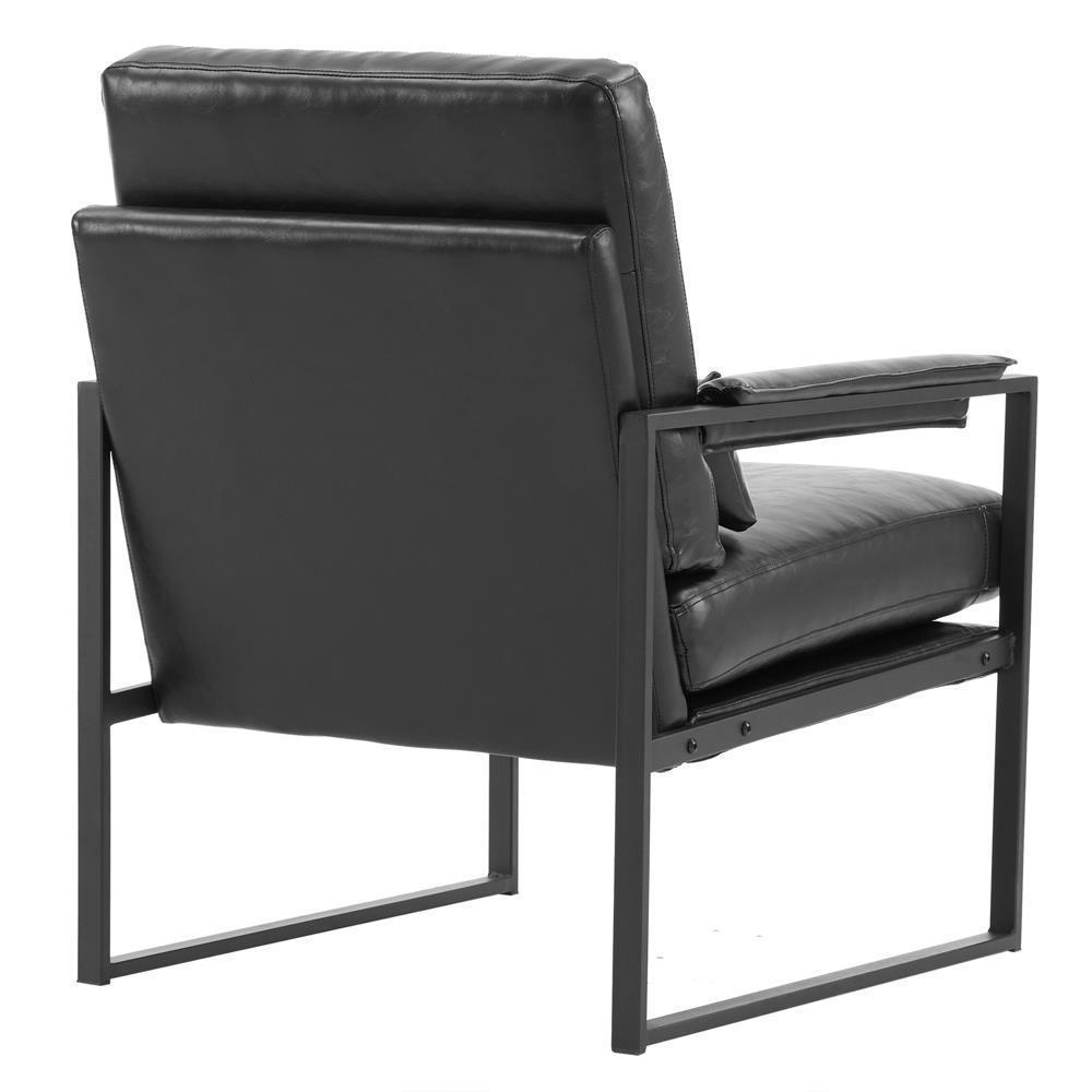 Modern Armchair PU Leather Accent Chair Lounge Sofa Metal Frame Furniture - Picture 32 of 46