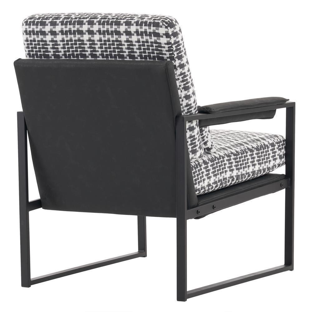 Modern Armchair PU Leather Accent Chair Lounge Sofa Metal Frame Furniture - Picture 25 of 46