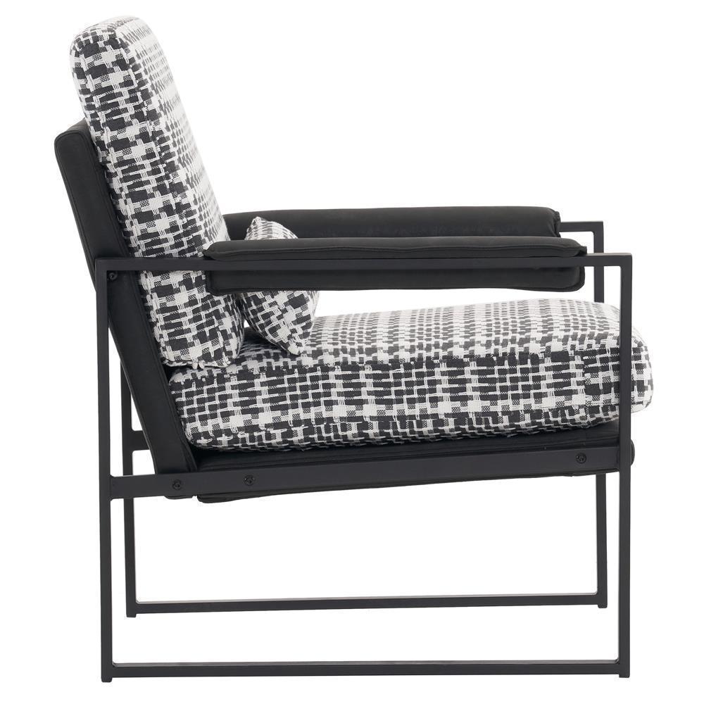 Modern Armchair PU Leather Accent Chair Lounge Sofa Metal Frame Furniture - Picture 24 of 46