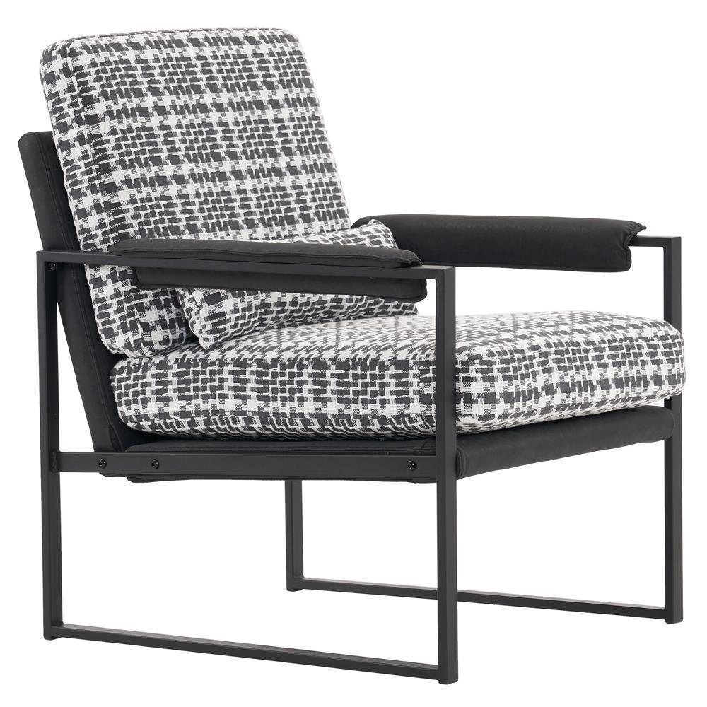Modern Armchair PU Leather Accent Chair Lounge Sofa Metal Frame Furniture - Picture 21 of 46