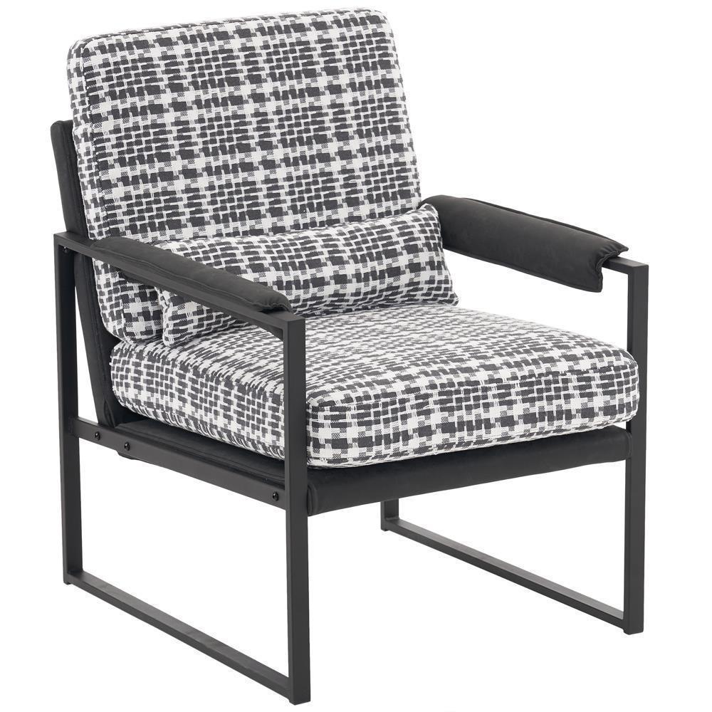 Modern Armchair PU Leather Accent Chair Lounge Sofa Metal Frame Furniture - Picture 20 of 46