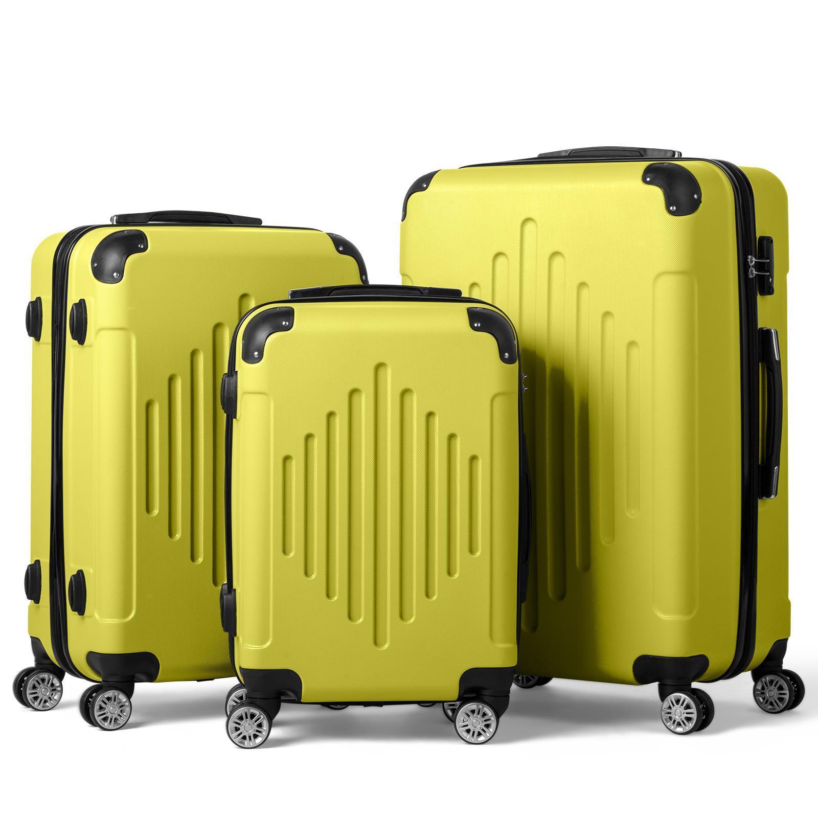 Suitcase Set 3 Piece 20" 24" 28" Luggage Set Carry On Hardside Luggage TSA Lock - Picture 22 of 24