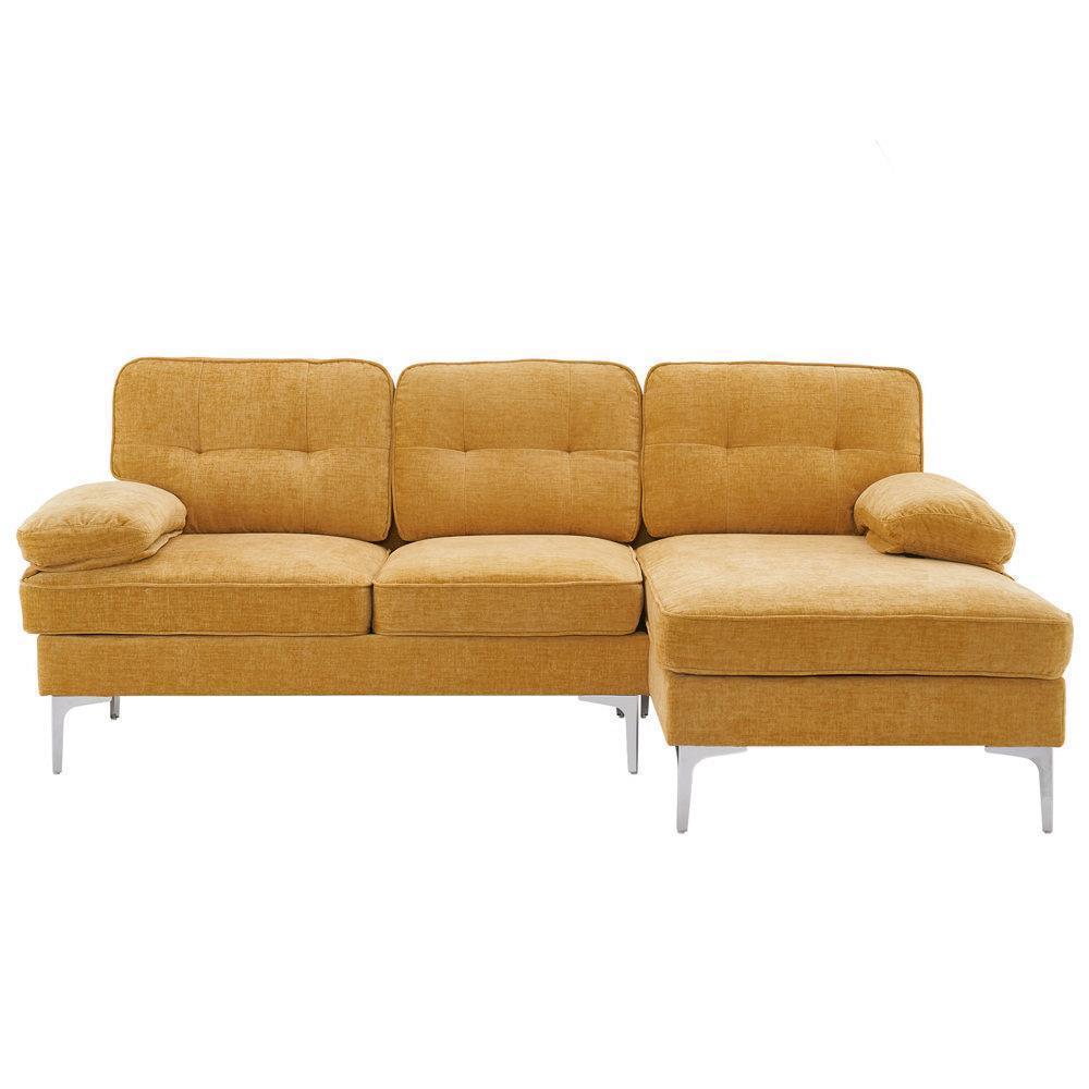 3 Seater L Shape Sectional Sofa Set with Big Chaise Living Room Furniture Couch - Picture 20 of 31