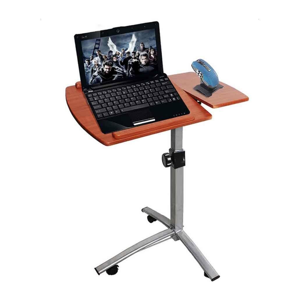 Portable Height Adjustable Computer Mobile Rolling Desk Laptop Table Bed Stand - Picture 7 of 8