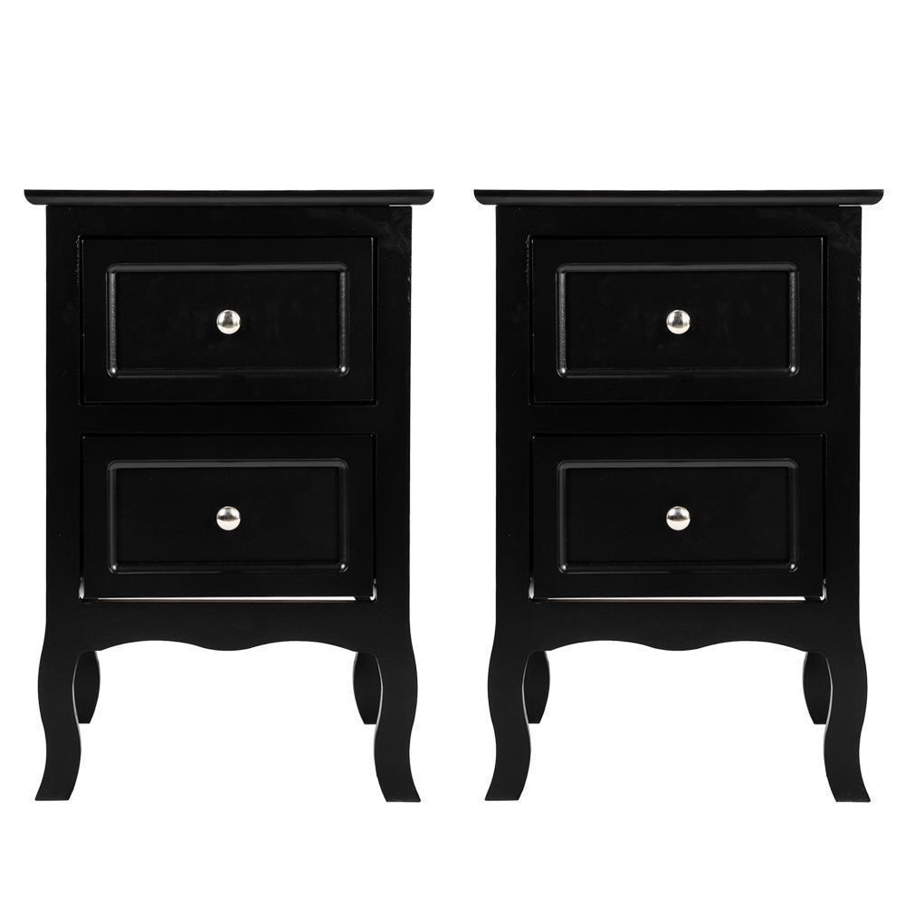 2 Drawer Bedroom Nightstand Bed Side Lamp Table Coffee Storage Home Display - Picture 10 of 11