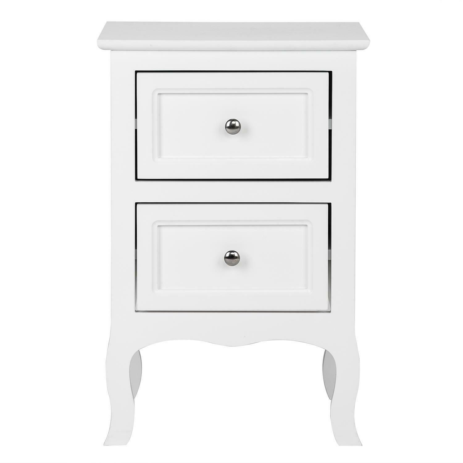 2 Drawer Bedroom Nightstand Bed Side Lamp Table Coffee Storage Home Display - Picture 9 of 11