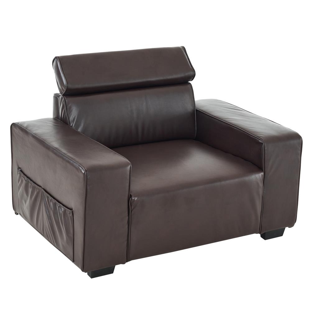 Single Sofa Couch Arm Chair Accent Adjustable Headrest for Living Room - Picture 19 of 23