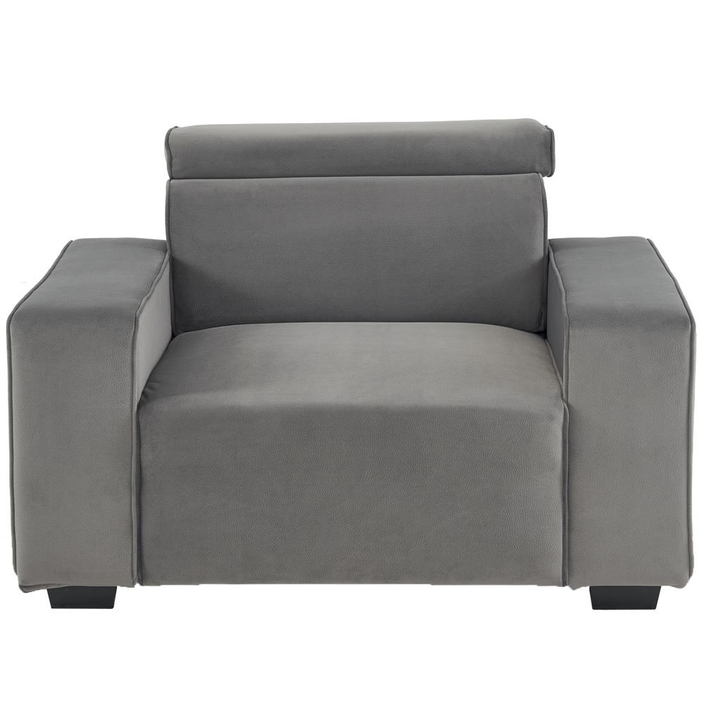 Single Sofa Couch Arm Chair Accent Adjustable Headrest for Living Room - Picture 12 of 23