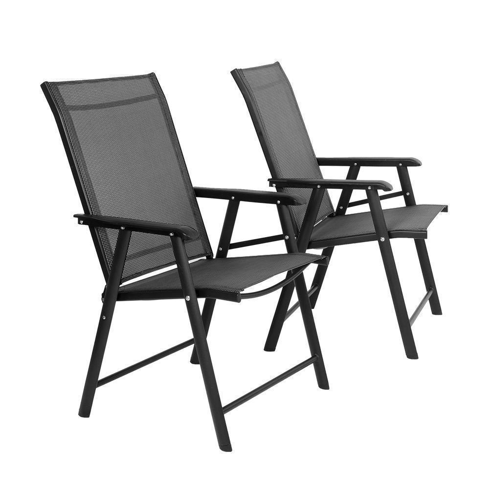 1/2/4 Pack Outdoor Folding Steel Sling Chair Portable Patio lounge Lawn Chair - Picture 29 of 31