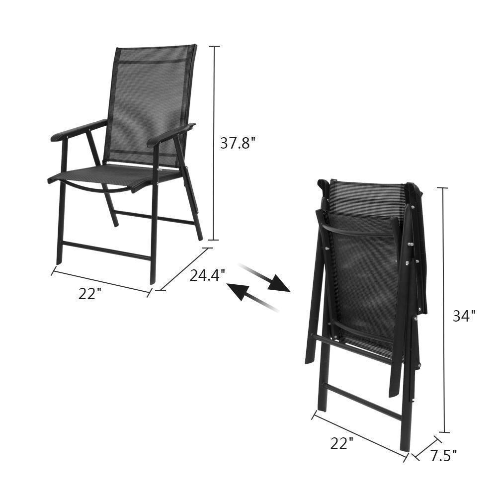 1/2/4 Pack Outdoor Folding Steel Sling Chair Portable Patio lounge Lawn Chair - Picture 23 of 31